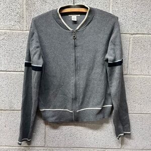 Vintage Rubbish Cotton Zip-Up Cardigan